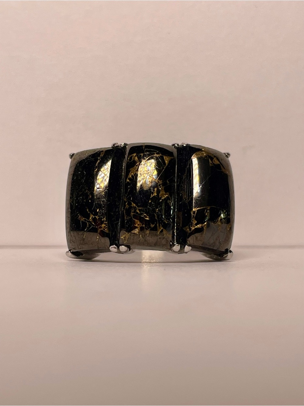 316L Black Moonstone Ring
